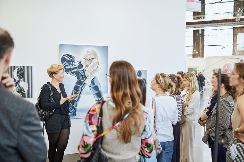 Werke im Raum auf der Art Düsseldorf.